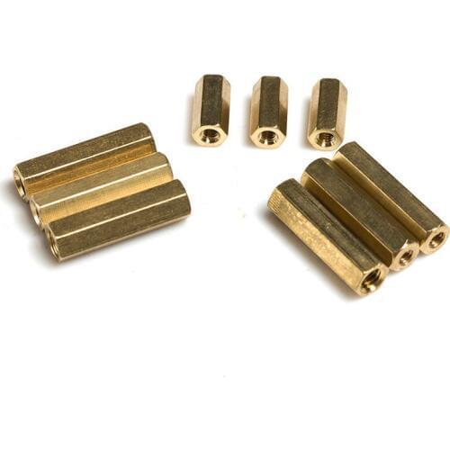 Hexagonal Head Copper Double-pass Studs M4 * 45 mm