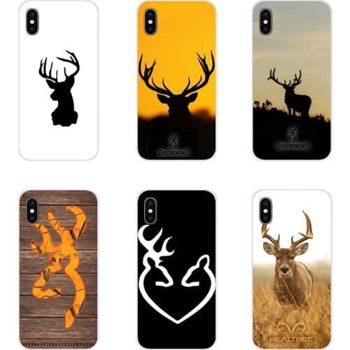 Hot Browning Hunting Deer Head Silicone Shell Cover For Xiaomi Mi4 Mi5 Mi5S Mi6 Mi A1 A2 5X 6X 8 9 Lite SE Pro Mi Max Mix 2 3 2S