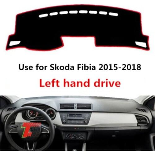 TAIJS Factory 3Colors Sport High Quality Polyester Fibre Car Dashboard Cover For Skoda Fibia 2015 2016 2017 18 Left hand drive