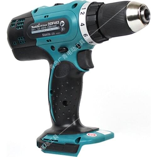 Japan Makita Cordless Drill DDF453 Electric Rechargeable Impact Screwdriver 18V Only Main Body 42/27N.m 1,300-400rpm