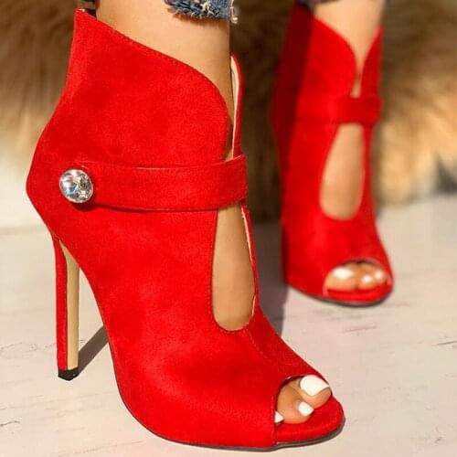 New Women Sandals Pumps Woman Solid Color Casaul Open Toe Ladies Shoes Sexy High Heel Pointed Toe Ankle Women Fahsion Shoes