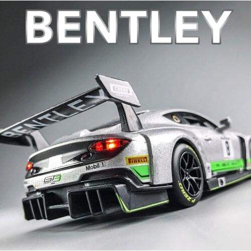 1:32 Bentley Gt3 Alloy Sports Car Model Children Toy Racing Car Simulation Diecasts & Toy Vehicles Kids Christmas Birthday Gift
