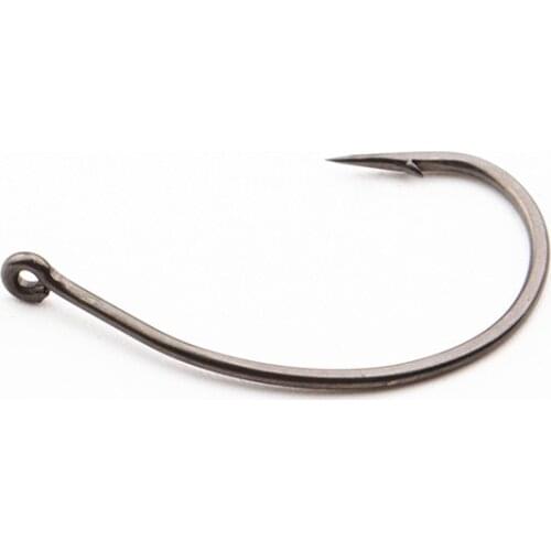10Pcs/lot Inverted Fishing Hook Soft Insect Single Hook Artificial Bait Iron Jig Hook Barb Anti Escape