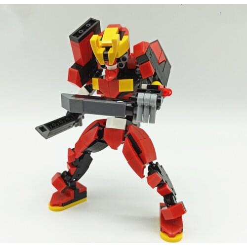 273Pcs 16.5cm DIY MOC Mecha Model STEM Small Particle Building Blocks Toy