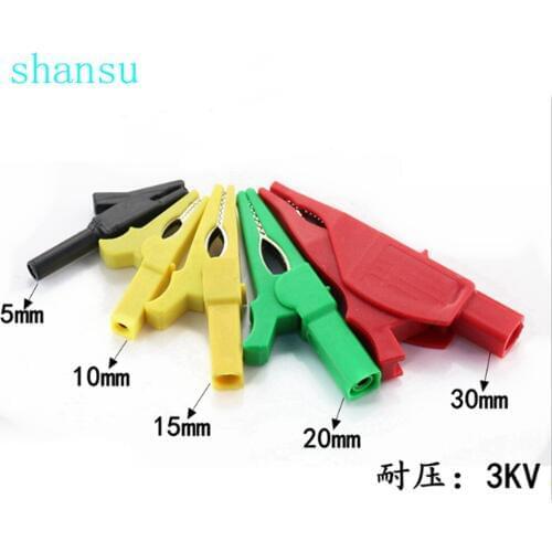 4mm banana jack large Medium Small Alligator clip Opening 5mm 15mm 20mm 30mm Alligator Clip 55mm 57mm 68mm 78mm 94mm 10A-50A