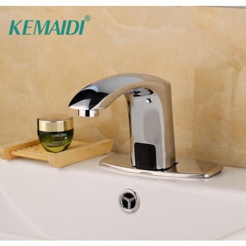 KEMAIDI Bathroom Automatic Sink Hands Touchless Free Faucet Sensor Tap Water Saving Inductive Electric Basin Faucet Mixer