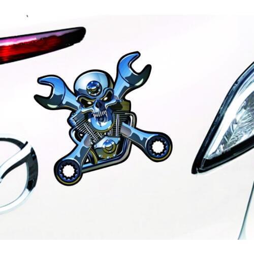 Etie Car Stickers Accessories Screw Funny Skull Decal Decoration for Peugeot Honda Toyota Nissan Smart Mini Audi Bmw Polo Golf
