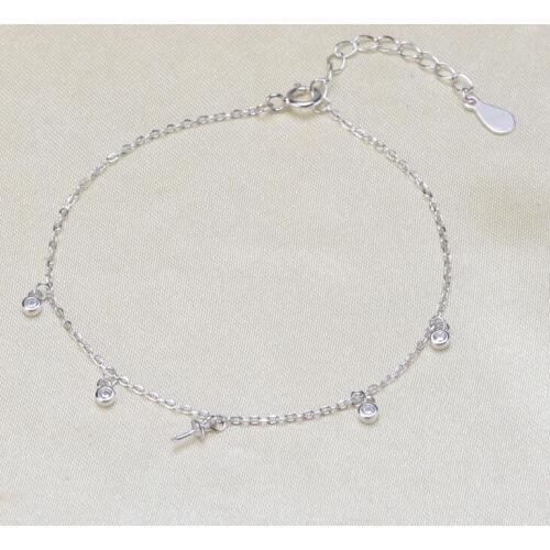 925 Sterling Silver Pearl Bracelet Mountings Fashion Bangle Findings Jewelry Parts Fittings Accessories, 3pcs/lot