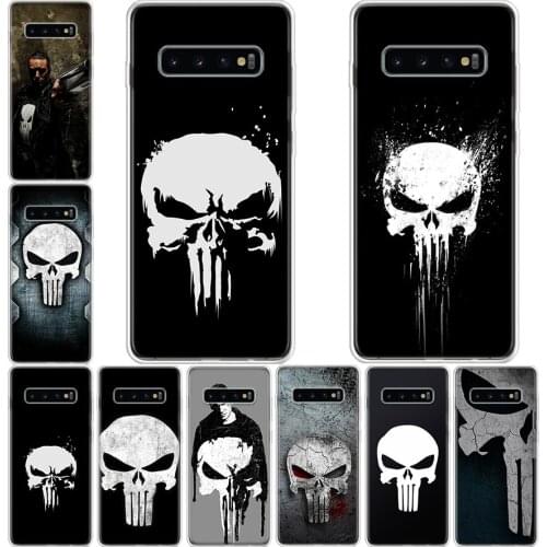Black and white skull Phone Case For Samsung Galaxy A71 A70 A51 A50 A41 A40 A30 A21 A10 A01 A90 A20S A20E A10S M30S A6 A7 A8 A9P