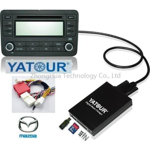 Yatour Digital Music Car Audio USB Stereo Adapter MP3 AUX Bluetooth for New Mazda 3/5/6 2009+ can-bus interface CD Changer