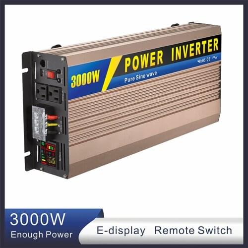 Home Car Inverter DC 12V/24/48V to AC 220V 3000W Voltage Transformer Converter Charger Solar Inverter
