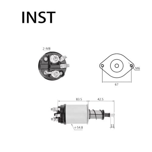 ELECTROMAGNETIC SWTICH SOLENOID FOR 12V 2.8KW 76888 76906 76925 76983 77011 77021 77128 77169 TOB103 TOB119 TOB128 TOB131