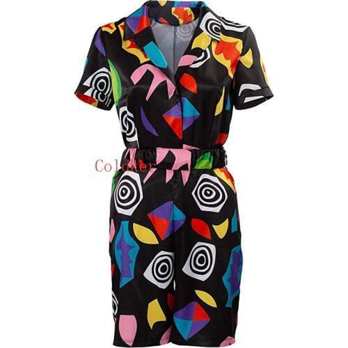 Womens Girls Eleven Cosplay Costume Jumpsuit T Shirt Halloween Role Play Season 3 Summer Short Sleeve Romper Ouifit S-2XL