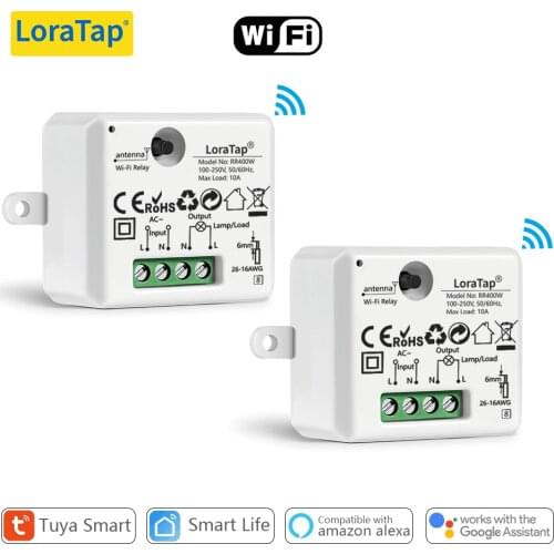 Tuya Smart Life Tiny WiFi Socket Module Light Switch, App Remote Control, Voice Control, Work with Google Home Echo Alexa IFTTT