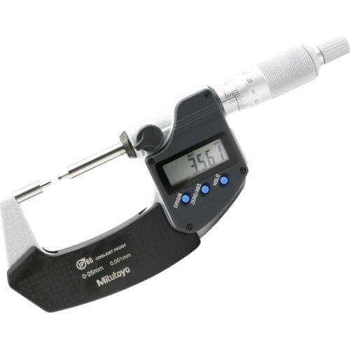 Mitutoyo 331-261-30 SPM2-25MX Spline Micrometer, IP65, φ2mm*5mm Spline, 0-25 mm, 0.001 mm Digital Micrometers