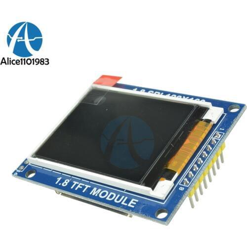 Mini 1.8 Inch Serial SPI TFT LCD Module Display with PCB Adapter IC 128x160 Dot Matrix 3.3V 5V IO Inerface Cmmpatible 1602 5110