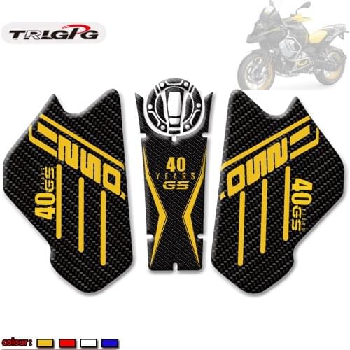 Motorcycle tank pad Stickers cratch-resistant Carbon fiber texture suitable for BMW R1250GS 2021 40th Anniversary Edition ADV