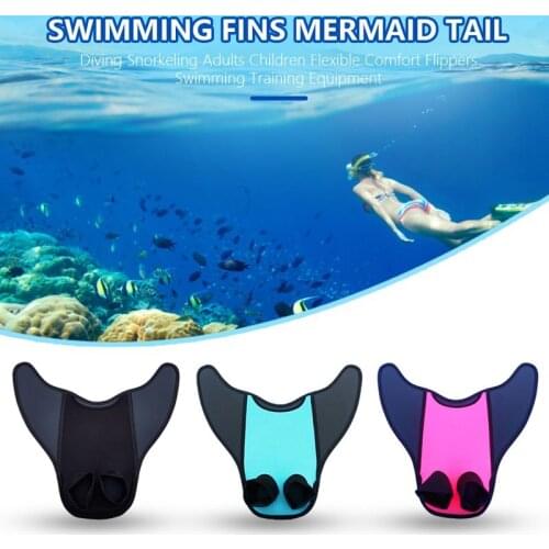 2021 New Mermaid Swimming Fashion Tail Monofin Fins One-Piece Flipper Swim Fins Swimming Training Fins For Kids Adults