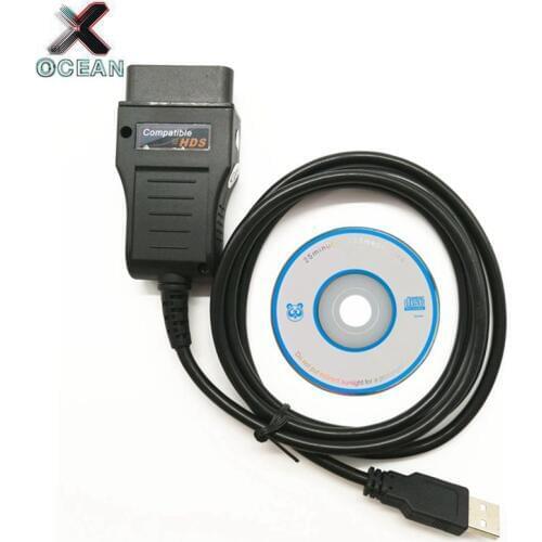 New HDS USB Cable for Honda OBD2 Cable Diagnostic Cable with Multi langauge Auto OBD2 HDS Cable Free Shipping
