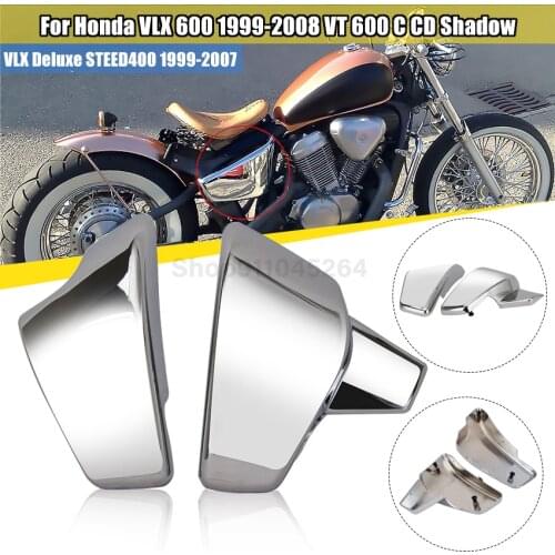 Motorcycle Side Battery Fairing Cover Black For Honda VLX600 1999 - 2008 VT 600 C CD VT600 Shadow VLX Deluxe STEED 400 600