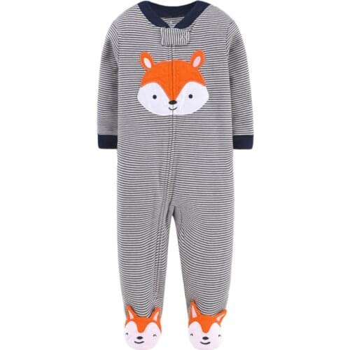 Wholesale Baby Rompers Newborn Baby Girls Boys Clothes 100% Cotton Long Sleeves Baby Pajamas Cartoon Printed Babys Sets