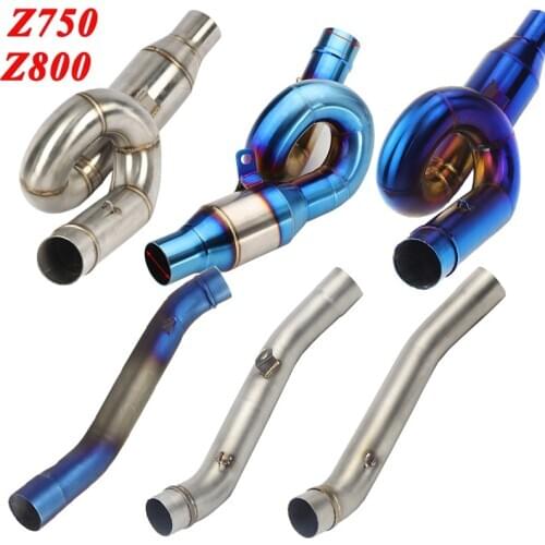 51MM Modified Motorcycle Exhaust Middle Pipe Muffler Exhaust Pipe for Kawasaki Z750 Z800