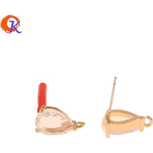Cordial Design 50Pcs 7*13MM Earring Findings/Hand Made/Jewelry Accessories/DIY Jewelry Making/Soft Pin/Crystal Earrings Stud