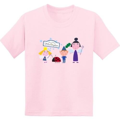 Ben And Holly Kingdom Cartoon Print Funny Kids T Shirt Cute Children Clothes Baby Girls Boys Summer Short Sleeve T-Shirt,GKT5038