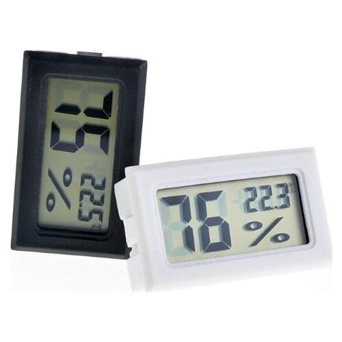 200pcs FY-11 black /white embedded Digital temperature humidity meter Mini Temperature Humidity Sensor Meter Built-In Probe