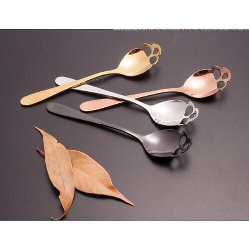 200PCS Fashion Stainless Steel Skull Shape Coffee Sugar Spoon Dessert Gothic Kitchen Spoons Tool Hot Sale Funny Gift Funny Gift