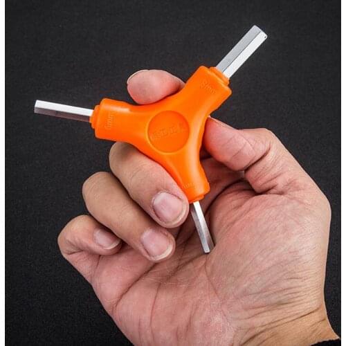 3 In One Trigeminal Hex Key Set 2.5/3/4/5/6/8mm Hexagon Wrench Carbon Steel Hand Tools Bicycle Maintenance Tools