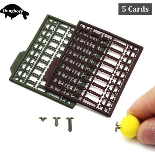 5 Cards Micro Carp Bait Stops Pop Up Boilies Insert Stoppers Dumbell Shape Carp Bait Holder for Carp Chod Rig Tackle Accessories
