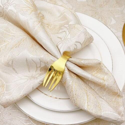 6pcs Golden Napkin Holder Alloy High-quality Durable Napkin Ring For Bar Restaurant Christmas Party Dinner Valentines Day Decor