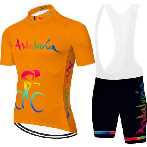Andalucia Laser Cut Gel Tricota Camiseta Conjunto Maillot Jersey Traje Equipo Camisa Ciclismo Masculina Uniforme Ciclismo Hombre