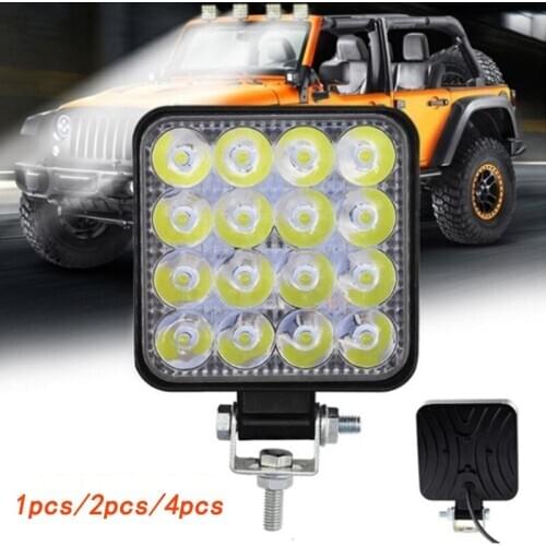Auto LED working light mini square 16 light 48W auxiliary refit headlight spot lamp car accessories