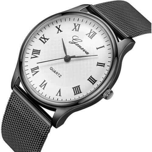 2020 New Unisex Watch Bracelet Rose Gold Wrist Watch For Women Men Roman Number Dial Quartz Wristwatch Clock Reloj Mujer Hombre