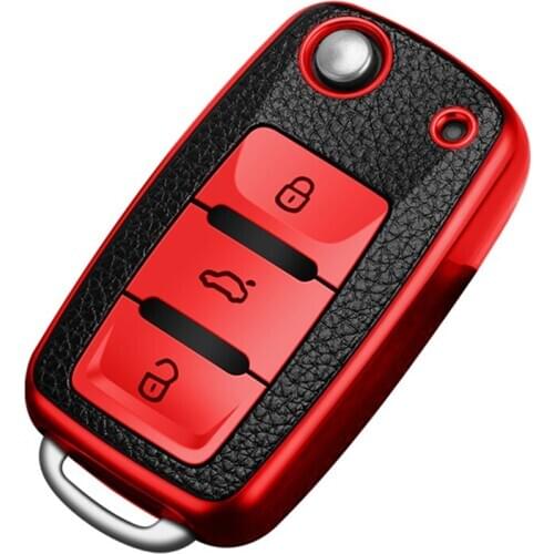 Car Key Case for Volkswagen for Vw Magotan Polo Golf 4 3 6 5 6 Mk6 Passat B5 B6 B8 B7 Touran Bora Tiguan Jetta Lavida