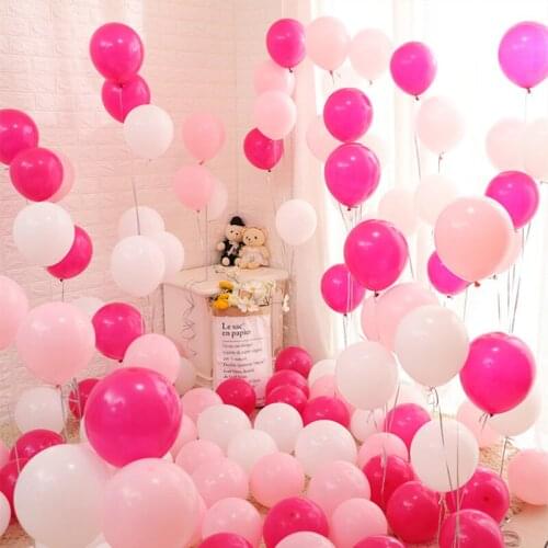 Baby Pink White Balloons 20/30/50pcs 2.2g Latex Matte Balloons Inflatable Wedding Decorations Birthday Party Ballon Supplies