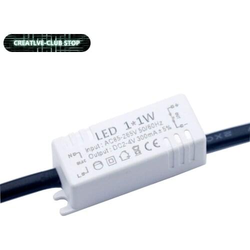 LED Driver 1*1W 300mA 1*3W 600mA DC2-4V Mini LED Power Supply Lighting Transformers Driver For LED diode crystal lamp chandelier