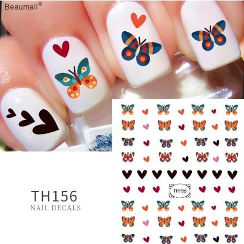 Elegant Butterfly Nails Art Manicure Back Glue Decal Decorations Nails Sticker For Nails Tips Beauty