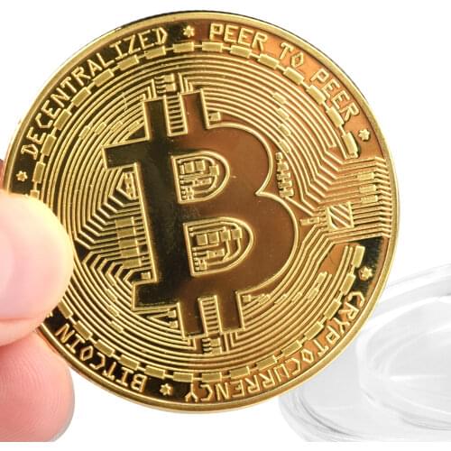 Bitcoin Physical Collector Gold Silver Rose Gold Plated Coin BTC 40mm Souvenir Great Gift Bitcoin Physical Collectible BTC