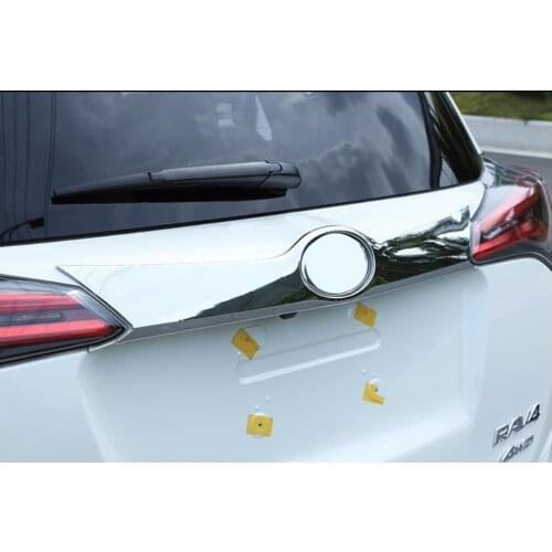 ABS Chrome CAR Above Rear Trunk Lid Cover Trim Fits For Toyota RAV4 2015 2016 2017 2018 Free Shipping