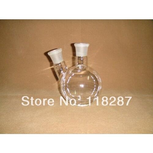 500ml,24/29,2-neck,Flat Bottom,Glass Flask,two Necks,Heavey Wall,lab glassware flask