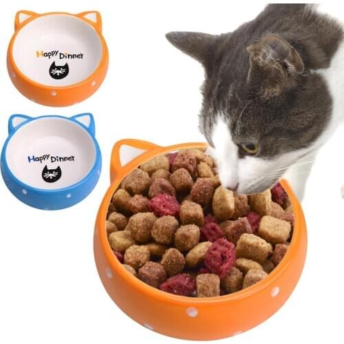 Pet Bowl Cute Cartoon Antiskid Pet Food Bowl Pet Feeder Bowl for Dogs Cats