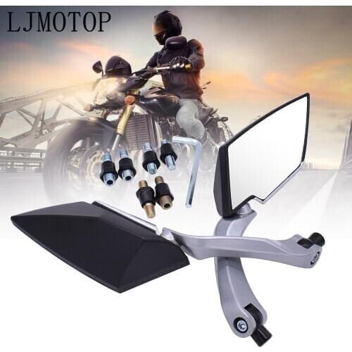 For Yamaha XJR400 MT 07 09 10 FZ 07 09 6 FAZER Motorcycle Mirror 8/10mm Scooter Electrombile Back Side Convex Mirror Universal