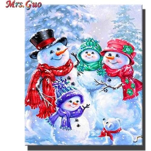 Lovely Snowman christmas gift diamond painting full square/round diamond mosaic navidad new year home decor Cross stitch kits