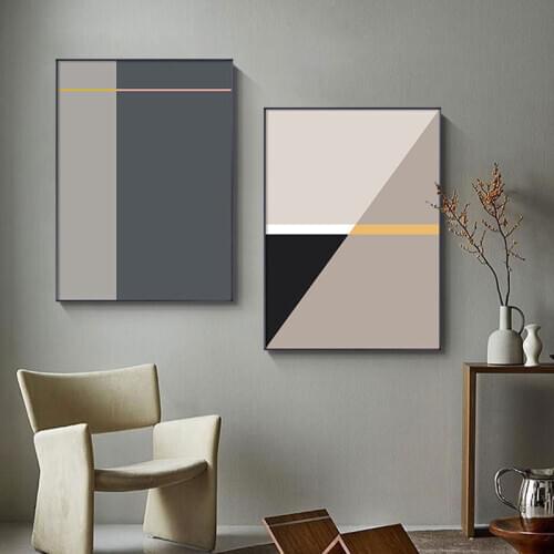 Nodic Geometry Posters and Prints Wall Art Color Combination Canvas Printings Abstract Wall Pictures for Living Room Art Studio