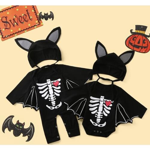 Baby Clothes For Baby Romper Autumn Winter Baby Boy Girl Clothes Bat Long Sleeve Kids Newborn Jumpsuit Infant Halloween Costume