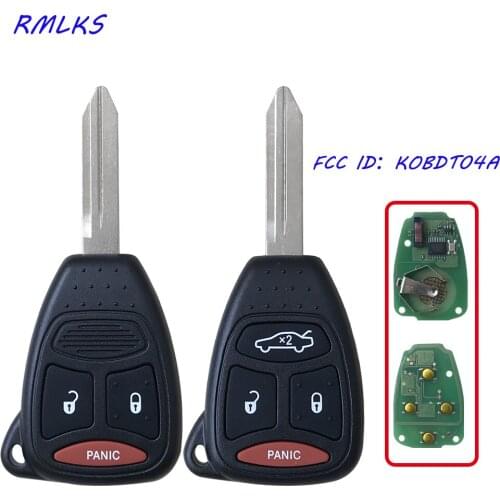 New Uncut 3/4 Buttons Remote Head Key Fob Keyless Entry For Chrysler 300 Aspen Grand Cherokee Dakota Durango KOBDT04A 315Mhz
