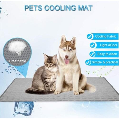 Dog Cat Cooling Mat Pet Ice Pad Summer Pad Mat For Dog Cat Breathable Blanket Cat Ice Pad Non Sticking Cushion Pet Cool Supplies